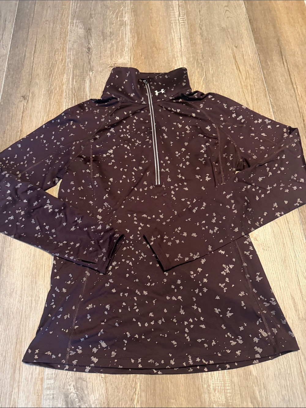 Under Armour Cold Gear Plum Quarter-Zip Pullover with Light Print